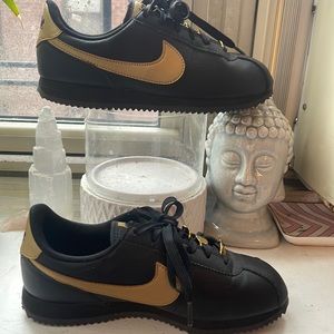 Black & Gold Nike Cortez